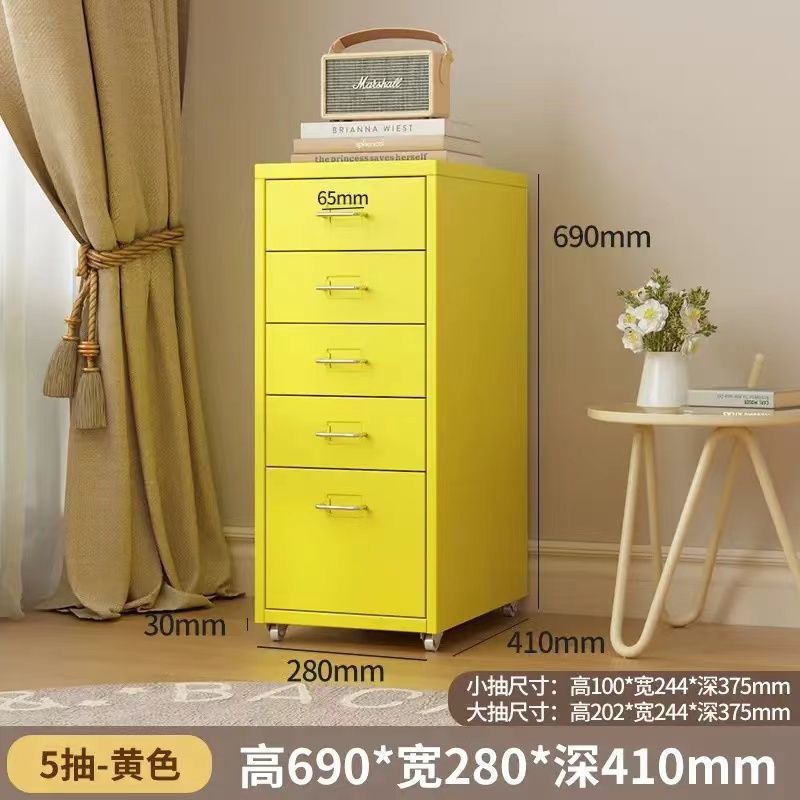 Fábrica directa de acero crema viento cajón multicapa chica lindo armario dormitorio principal nuevo armario móvil hierro image 7