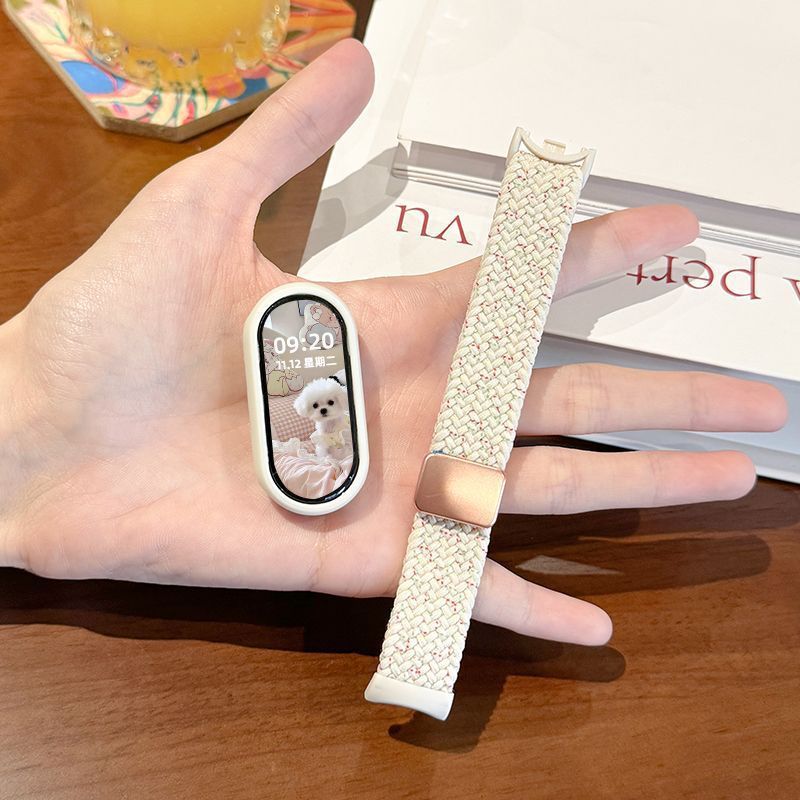 适用小米手环10/9表带运动编织磁吸8代7/6/5/4简约小众腕带硅胶壳|undefined