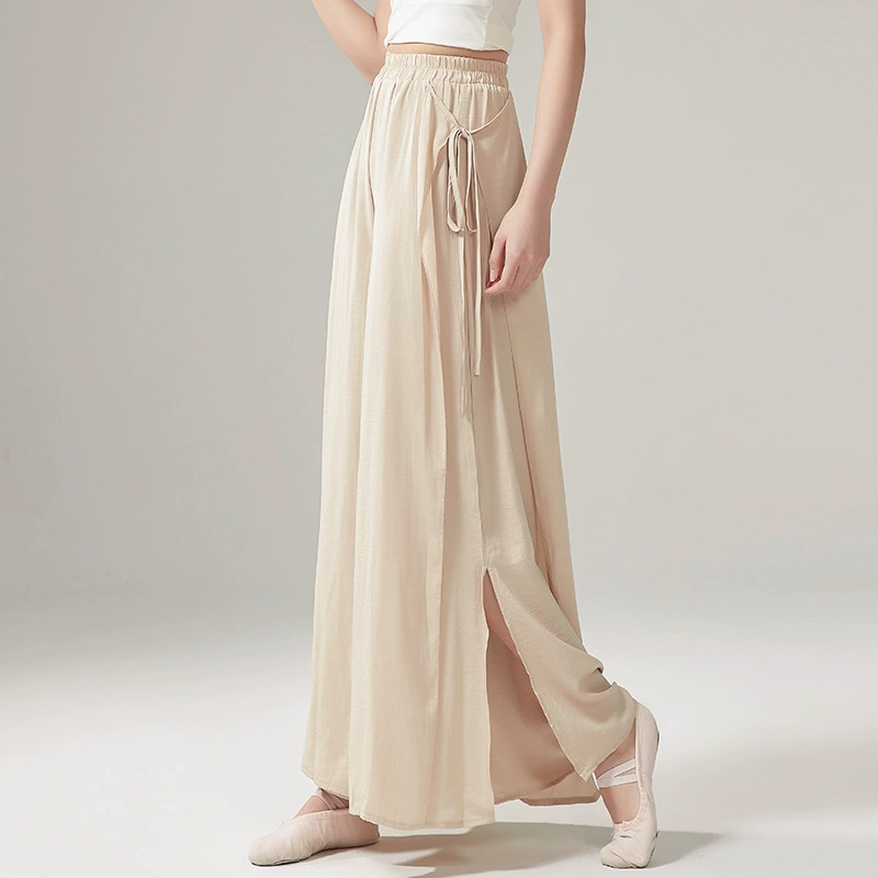 Одежда для занятий современными танцами китайских танцев Брюки для классических танцев женские профессиональные штаны для занятий элегантные брюки с широкими штанинами