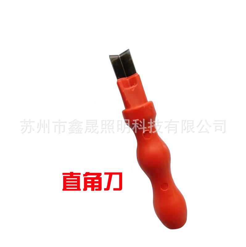 Herramientas de fabricación de luz de neón cuchillo de ángulo recto especial cuchillo de ángulo redondo tijeras de corte de silicona luz de neón con cuchillo