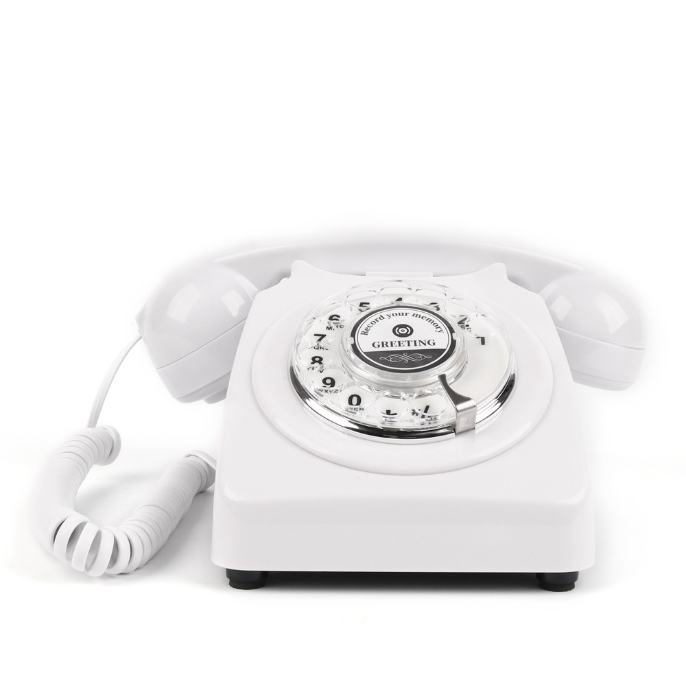 Teléfono retro con grabación de audio, teléfono para mensajes en bodas y fiestas, grabadora de mensajes para teléfono fijo, teléfono doméstico al por mayor, estilo antiguo