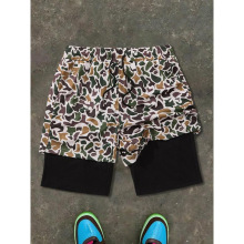 B 70173 Printed double-layer beach shorts ӡ��˫��ɳ̲�˶���