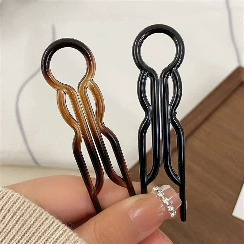 国境を越えた新しいスタイルの小魚ヘアピン、U字型の高級ニッチボールヘッドヘアピン、怠け者のヘアピン、ヘアピン、ヘッドドレス|undefined