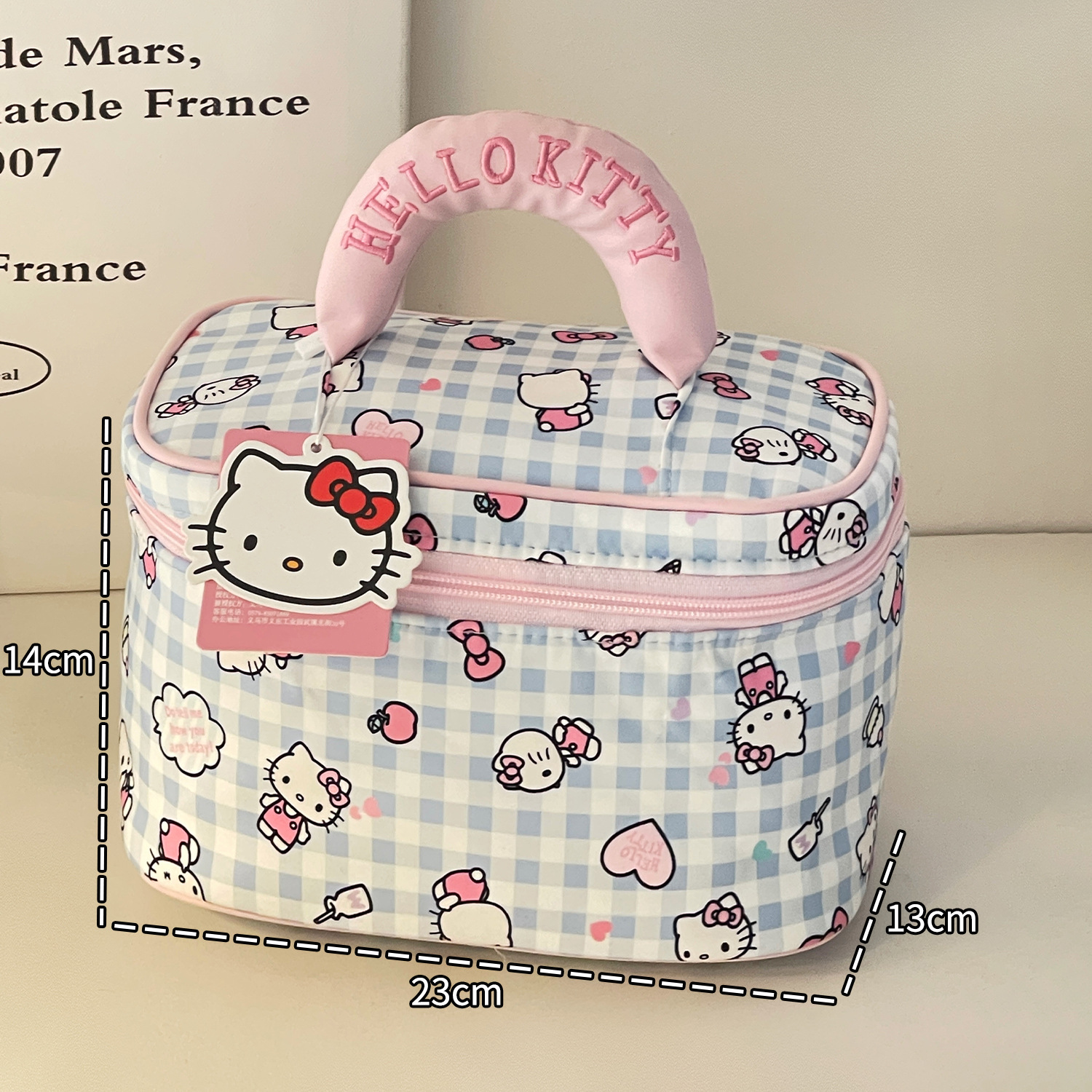Sanrio edición completa HelloKitty bolsa de maquillaje para mujeres, gran capacidad, alta belleza, bolsa de maquillaje portátil de viaje