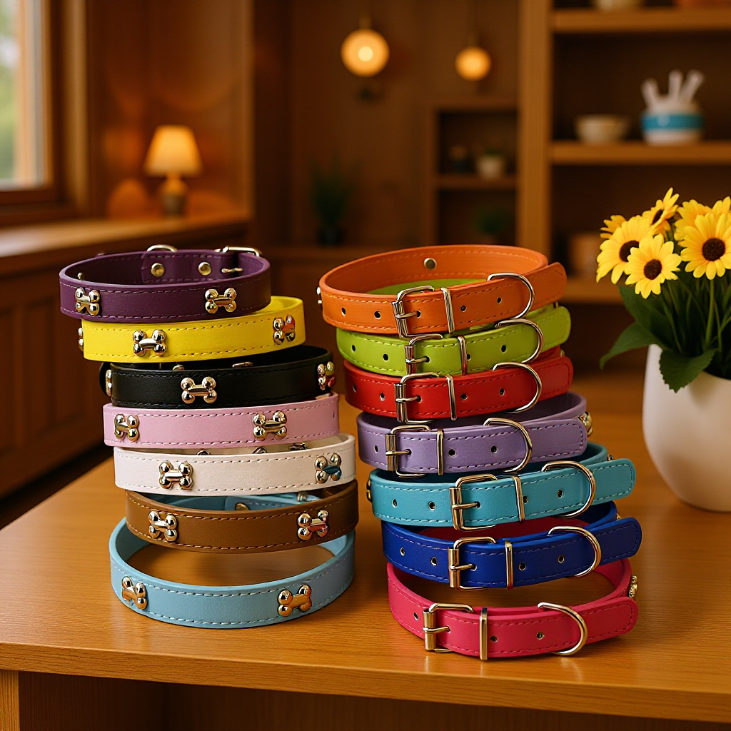 Wholesale cross-border Korean version of the new dog collar large and medium-sized small dog pet supplies Teddy golden hair jewelry dog collar