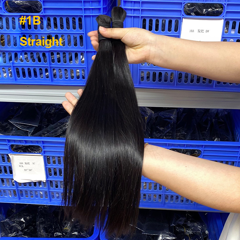 Extensiones de Cabello Humano 12A de Cabello Real Tejido a Mano para Mujeres
