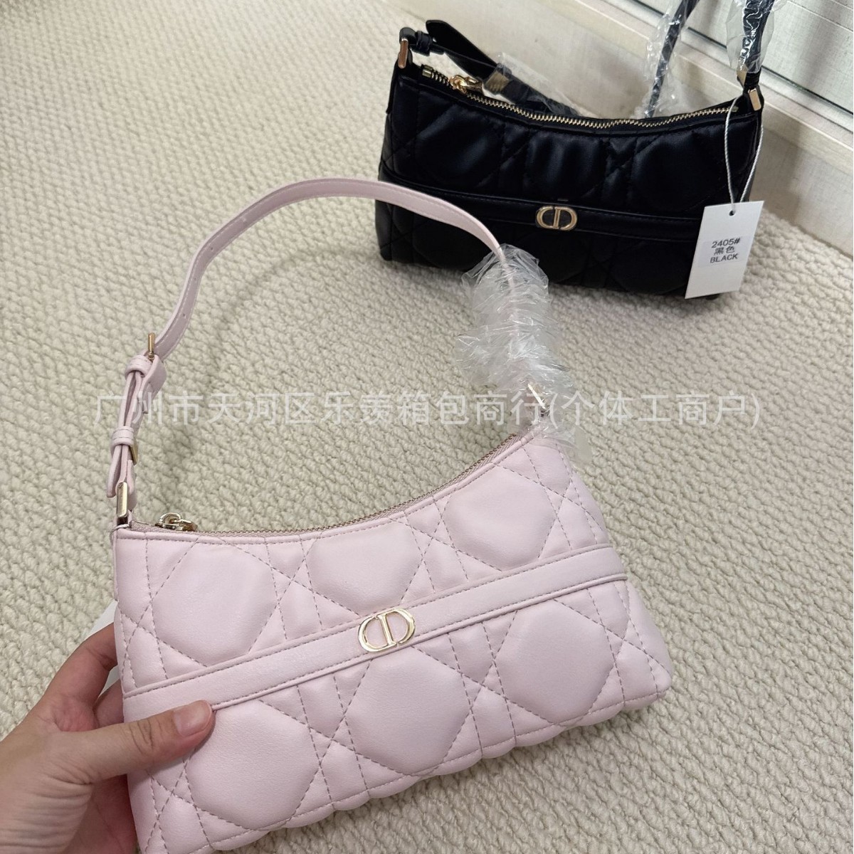 D brand's new Miss Caro CD model underarm shoulder bag, underarm dumpling bag, crossbody bag, genuine sheepskin leather bag