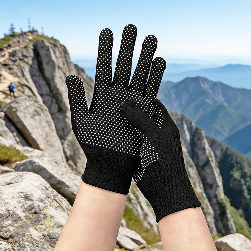 Thin Gloves for Women, Summer Sun Protection, Tea Picking, Labor Protection, Anti-Slip, Two-Finger/Half-Finger, Outdoor, Men's Two-Finger Exposed Gloves
