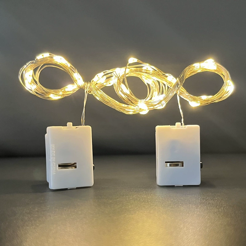 LED медная световая лента, подарочная коробка, мигающие огни