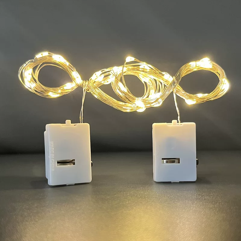 LED медная световая лента, подарочная коробка, мигающие огни
