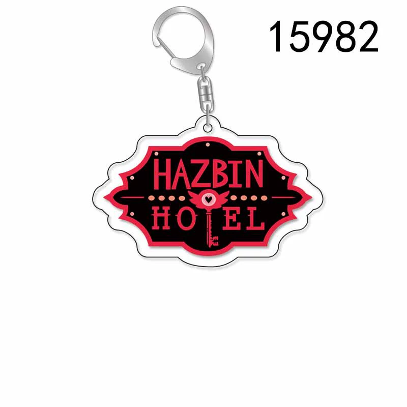 Аcrylic (Акриловый) брелок Hell Inn Hazbin Hotel, 5.5 см двусторонний талисман, легкий