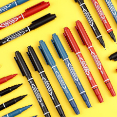 T Dual-Head Oil/Water Markers, Small Hook Pen for Office, Study, Markers, Drawing, Design, and Writing