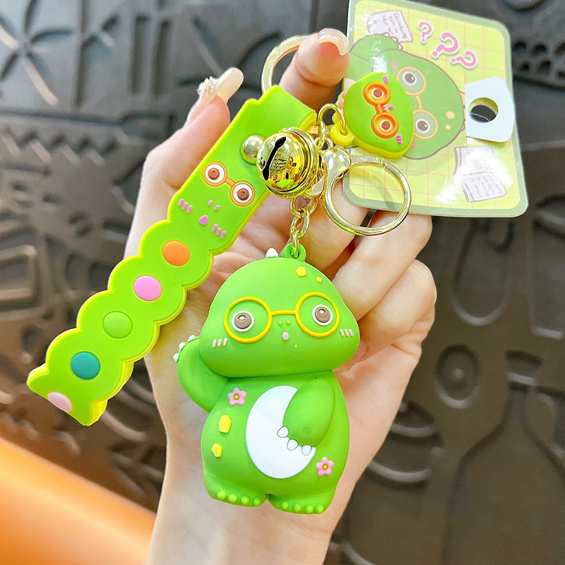 Círculos animados Panda Keychain cute pegamento suave Panda Keychain bolsos colgantes agarrar regalos al por mayor