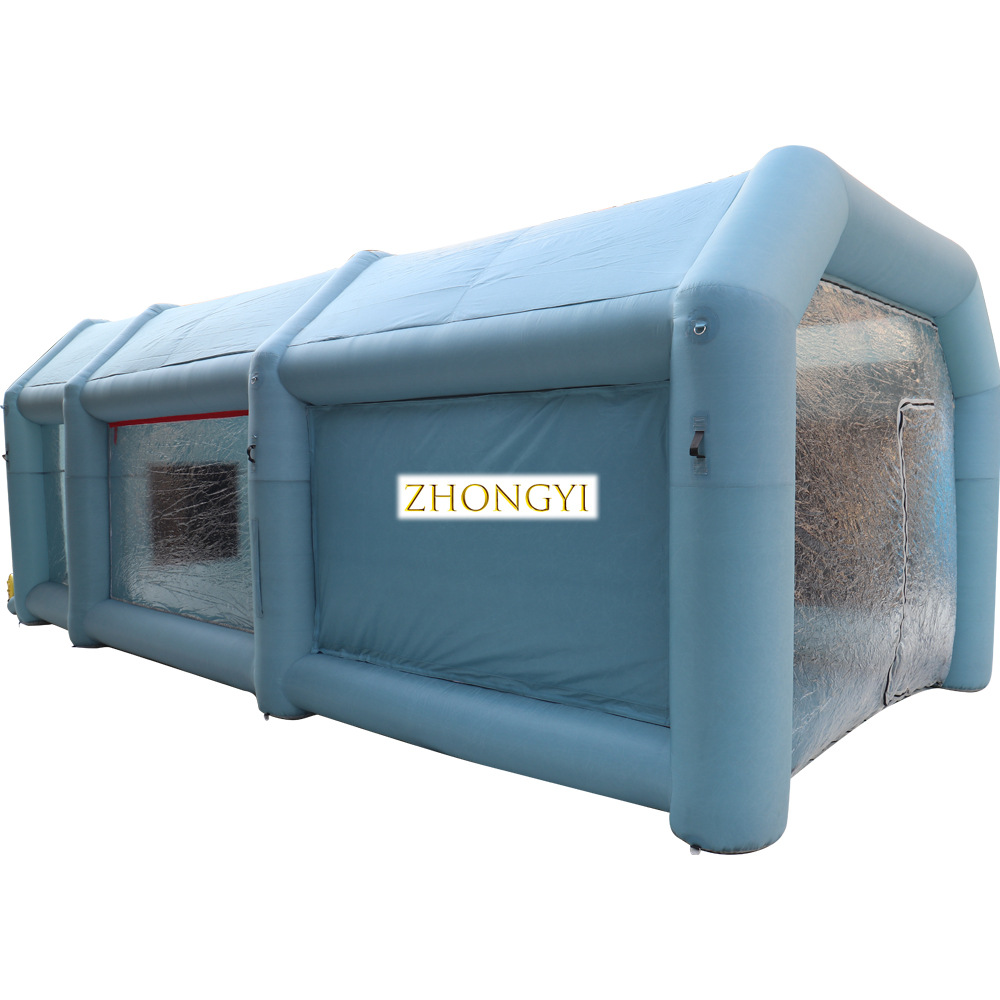 室内外移动无尘汽车美容充气喷漆帐篷四方简易便携式帐篷跨境厂家