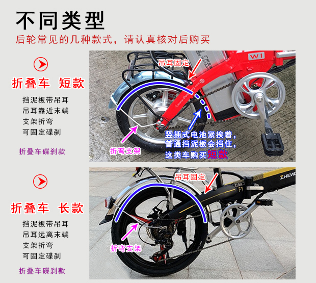 14inch 16inch Electric Vehicle Fenders Lithium Battery Bike Mudguards 2.125 Front and Rear Wheels Metal Iron Yadea Aima Simple