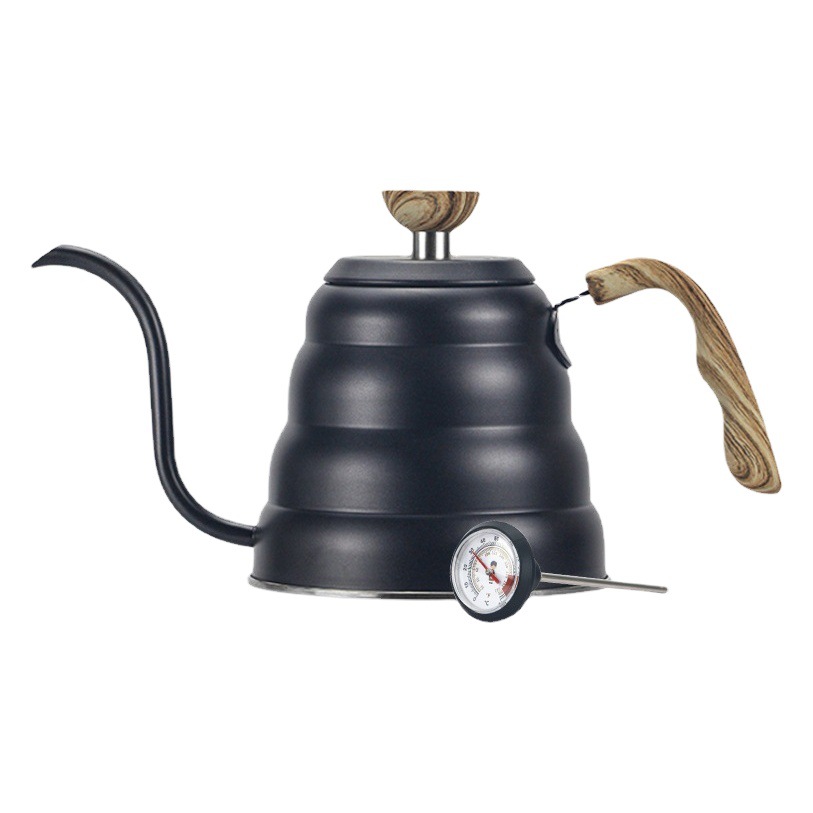 Nibu al aire libre mano cafetera 304 de acero inoxidable nube olla camping agua hirviendo café mano olla imprimible LOGO