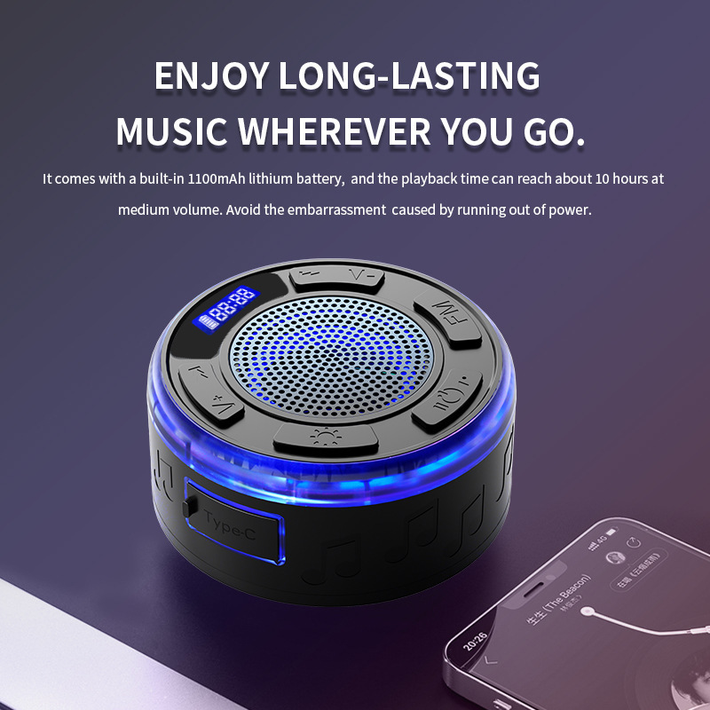 [強度工場] Bluetooth スピーカー バスルーム 防水 クロスボーダー 大型吸盤 ミニ ワイヤレス ホーム アウトドア ポータブル|undefined