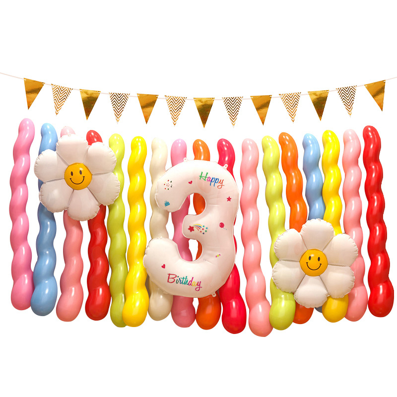 Diseño de escenario de globos de cumpleaños para niñas niños bebés aniversario decoración de cumpleaños fiesta de fondo de globos diseño de pared