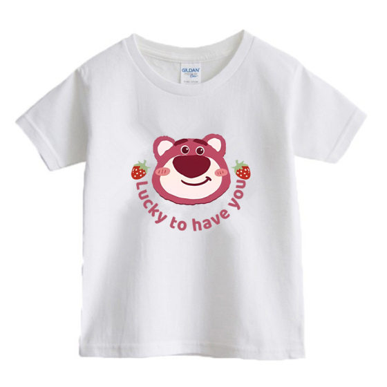 Girls' Short-sleeved T-shirt Pure Cotton 2025 New Summer Pink Children's Clothing Western Style Clothes Middle and Big Children's Children's Half-sleeved