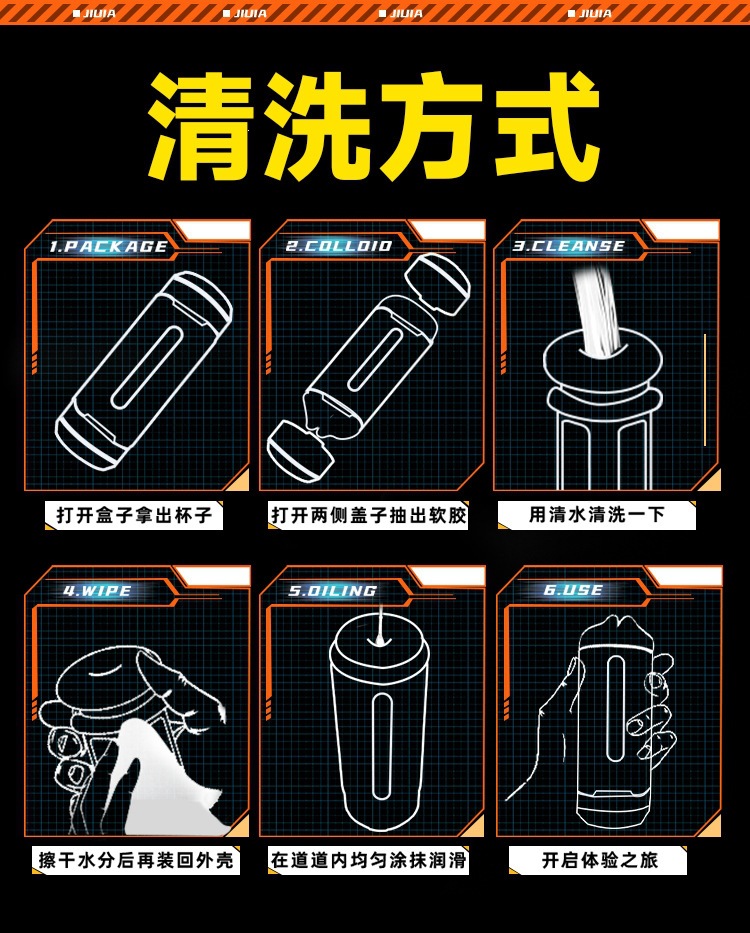 Dual-Head Male Masturbator, Automatic Telescoping Portable Stress-Relief Device — detail image 12