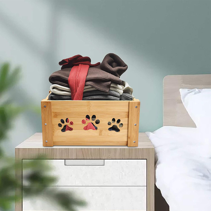 Juguetes de madera para gatos y perros Caja de almacenamiento de mascotas Caja de almacenamiento de mascotas creativa Caja de desembolso Caja de almacenamiento de libros caseros