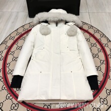 跨境Moose羽绒服加拿大同款01男女中长款外套派克服可选黑色白色