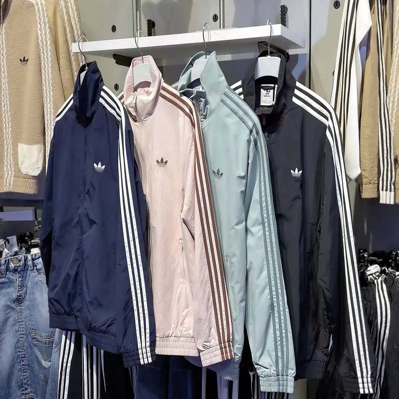 Cross-border high-quality three-leaf clover embroidered three-stripe casual jacket, unisex, trendy spring/autumn outerwear Cross-border high-quality three-leaf clover embroidered three-stripe casual jacket, unisex, trendy spring/autumn outerwear