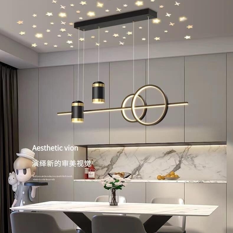 Restaurant Chandelier Modern Simple Star Internet Celebrity Light Luxury Nordic Lamps Creative Personalized Dining Bar Chandelier