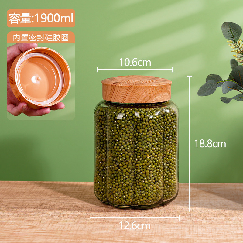 [ridge type] wood grain cap-sealed bottle 1900ml [about 2kg ]