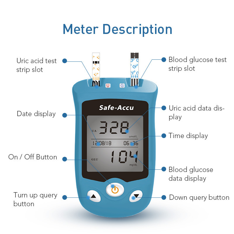 Sinocare Safe-AQ UG血糖尿酸検出器家庭用全自動血糖尿酸複合機|undefined