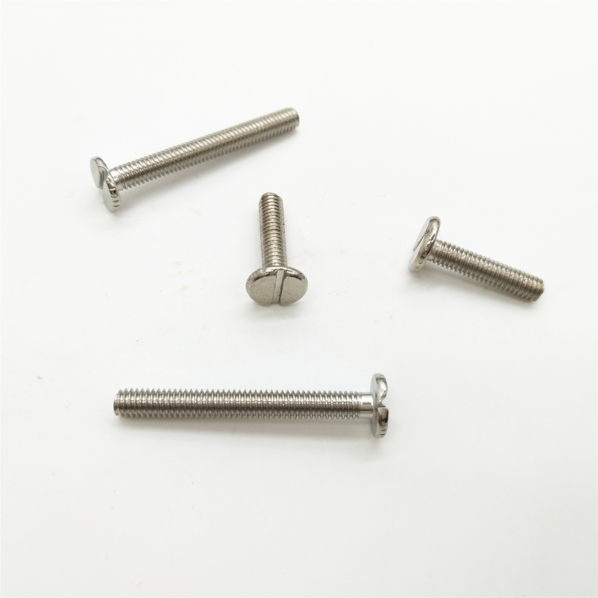 滚花一字螺丝 M4牙头9mm 热销灯饰配件高强度 螺栓机丝牙 镀镍