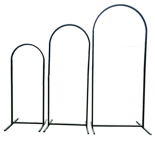 Wedding Arch Black Iron Curved Arch Gate, Iron Wedding Arch, Mountain and River Arch Decoration, Wedding Stage Decor