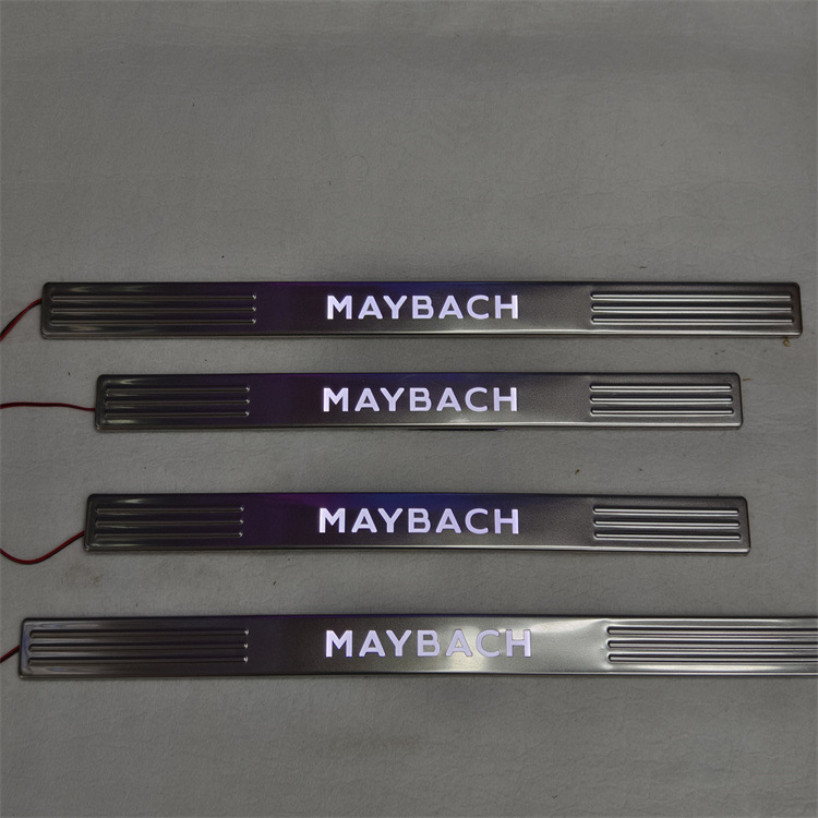 08-13 Ben S-Class W221 Series Chi Modified LED Welcome Pedal with Light Threshold Strip AMG Maiba Bossbach