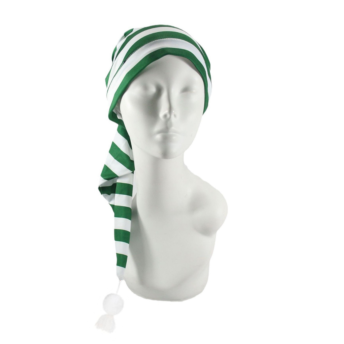 Nuovo cappello da mago di Natale più venduto con elasticità regolabile e cappello a coda lunga stampato con cappello di Halloween con palla di pelo bianco_voghion.com