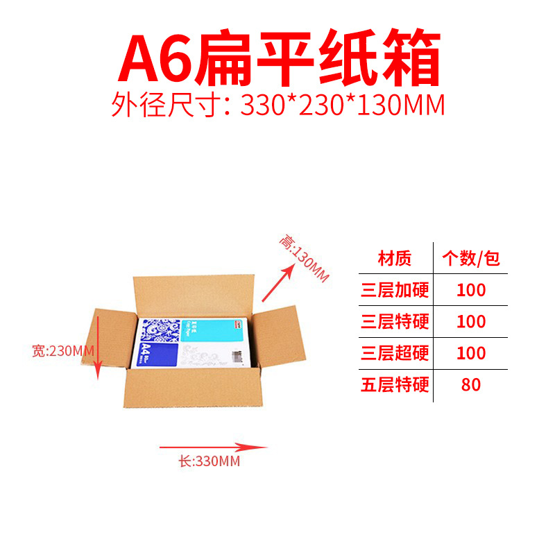 Caja de cartón rectangular de gran venta con apertura amplia, cartón de embalaje exprés extra duro de 3 y 5 capas, caja de transferencia logística corrugada