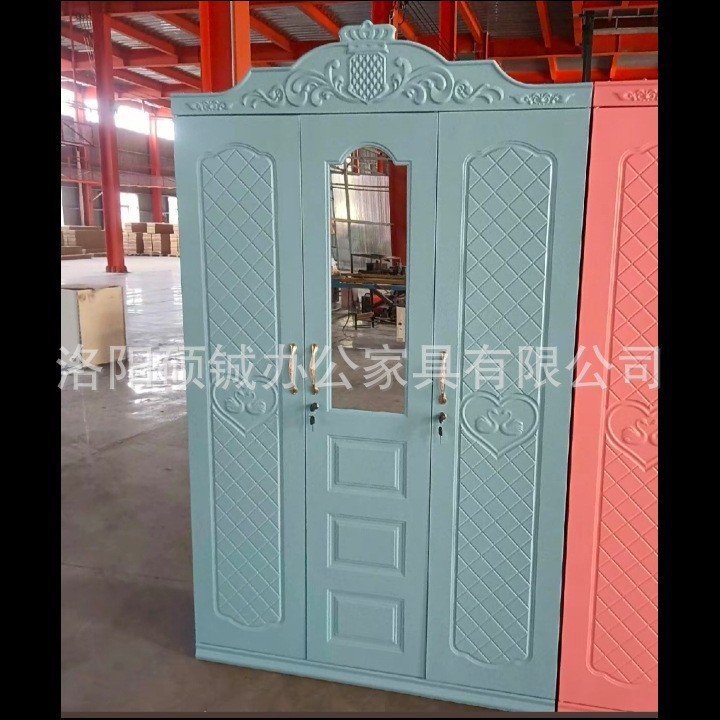 Armario de acero prensado para comercio exterior, armario grabado, armario metálico, armario para ropa de cama, armario estampado, armario de almacenamiento para dormitorio, armario cambiador.