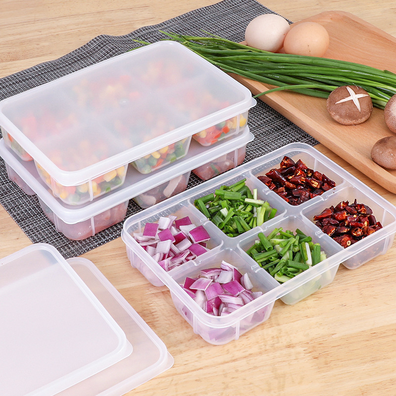 日本の冷蔵庫の収納箱の食品級の新鮮な箱の冷凍の専用の肉類の台所は神器の密封の貯蔵箱を整理します。|undefined