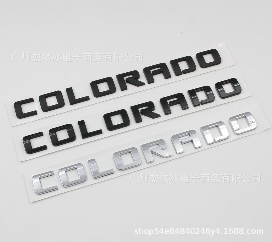 Suitable for Chevrolet Colorado Car Logo, Abs Pickup Truck Sticker, Door Sticker, Trunk Car Logo, Automobile