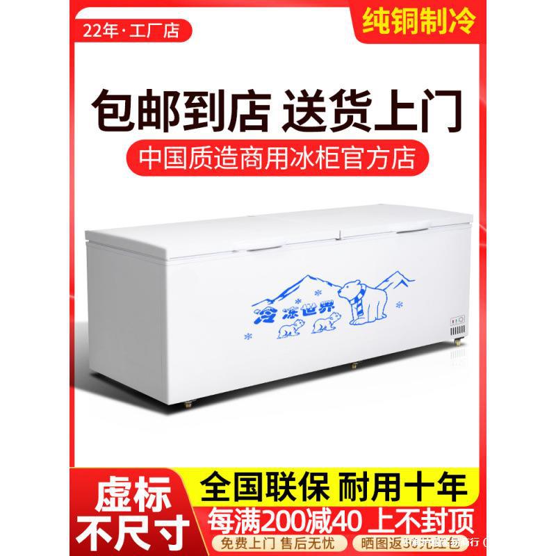 China-Made Freezer Commercial Large-Capacity Refrigerator Refrigeration and Freezing Horizontal Dual-Temperature Copper Tube Freezer Display Cabinet