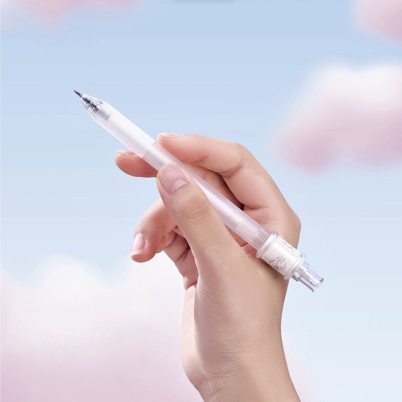 HESHUO 169 캐러셀 클릭 중립 펜 홀더 학생 감압 0.5MM 블랙 ST 헤드 더블 볼 시그니처 펜