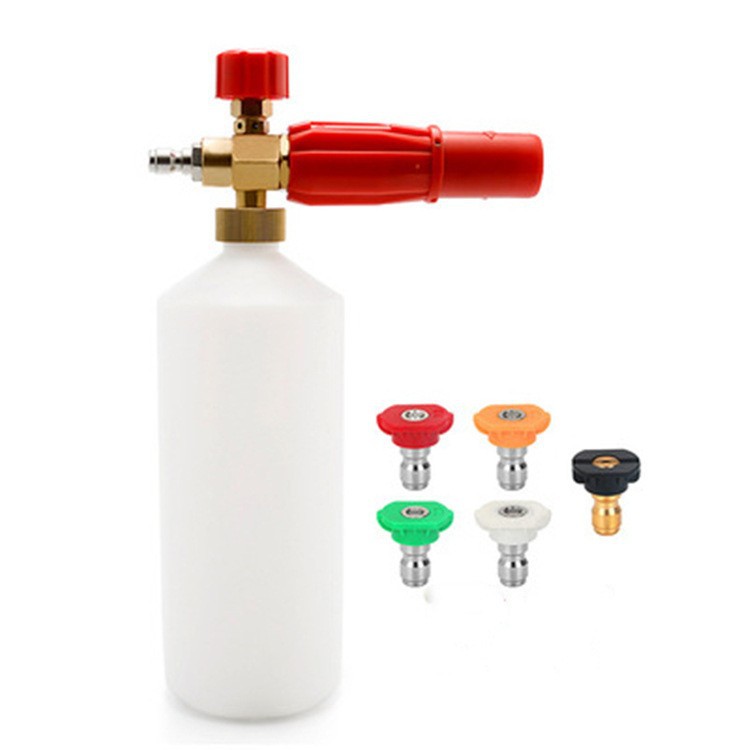 泡沫壶 铜接头 1/4螺纹接 高压清洗泡沫PA壶 泡沫瓶 凯驰5色泡沫