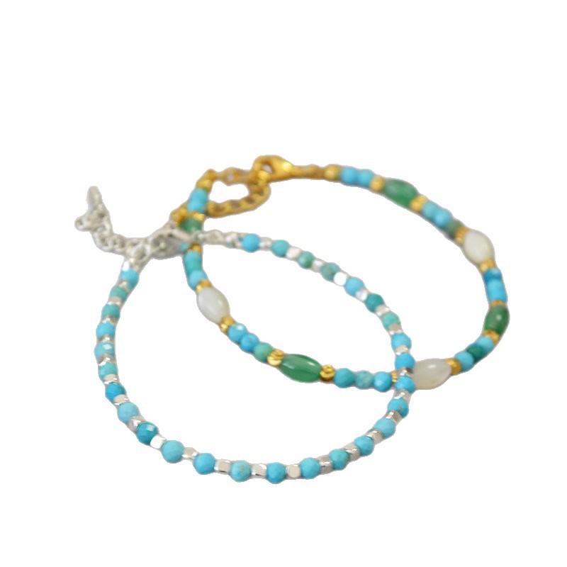 Turquoise Beaded Bracelet For Women Simple Light Luxury Design_voghion.com