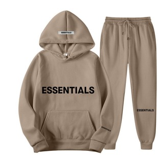 FEAR OF GOD ESSENTIALS suit Long-sleeved Trousers Sweatshirt Men's and Women's Double Line High Street Fall/Winter Two-piece Set