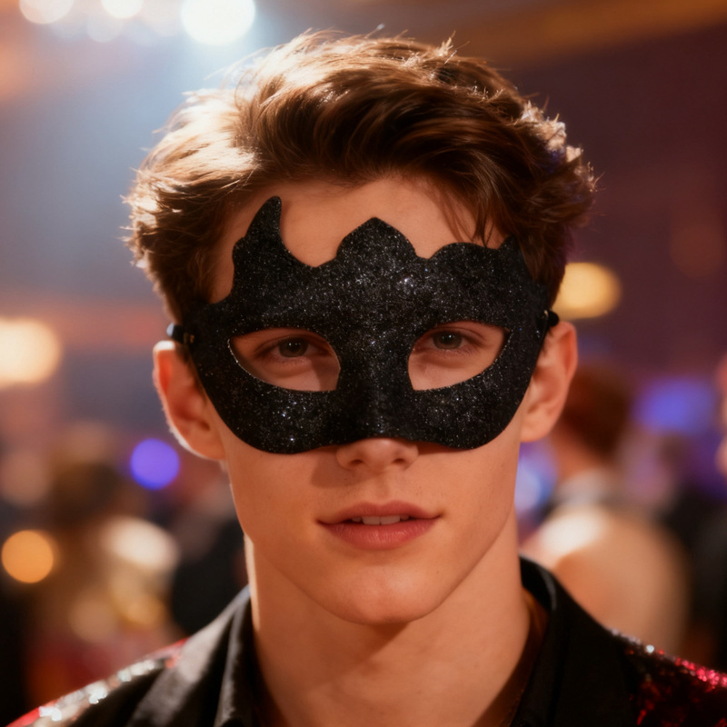 Nuevo carnaval polvo brillante máscara de bar de fiesta maquillaje polvo de oro maquillaje decoración máscara de mitad de cara