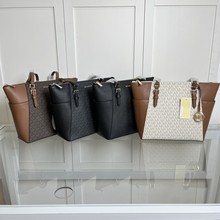 MK女包CHARLOTTE PVC配皮女士牛皮单肩手提小号斜跨包大号托特包