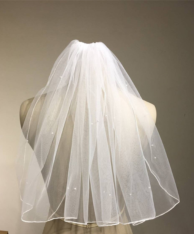 Bridal veil women's Korean-style short small veil wedding wedding dress veil super fairy travel photography internet celebrity photo shoot veil