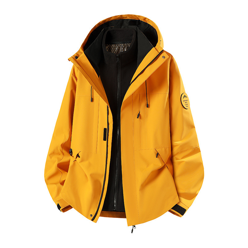 TuoLu Outdoor 3-in-1 Jacket, Windproof and Waterproof, Couple's Fleece Large Size Coat, Detachable Mountaineering Jacket TuoLu Outdoor 3-in-1 Jacket, Windproof and Waterproof, Couple's Fleece Large Size Coat, Detachable Mountaineering Jacket