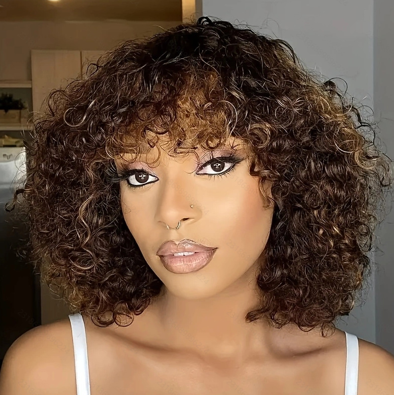 high temperature wire Hair Material Casual, Holiday Occasion Unisex Gender Casual Style Unisex Casual Casual Holiday High Temperature Wire Short Curly Hair Wigs