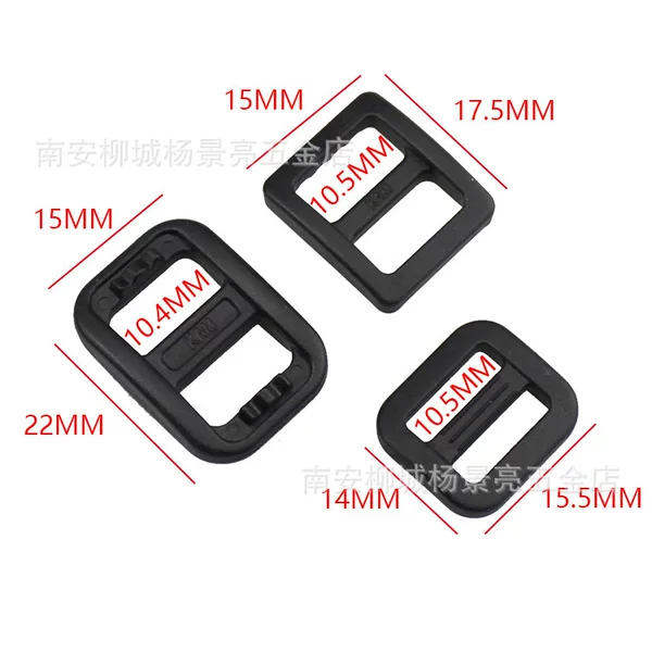 Supply plastic camera belt accessories 3 Japanese buckle 10MM toothed three-gear buckle plastic slip buckle