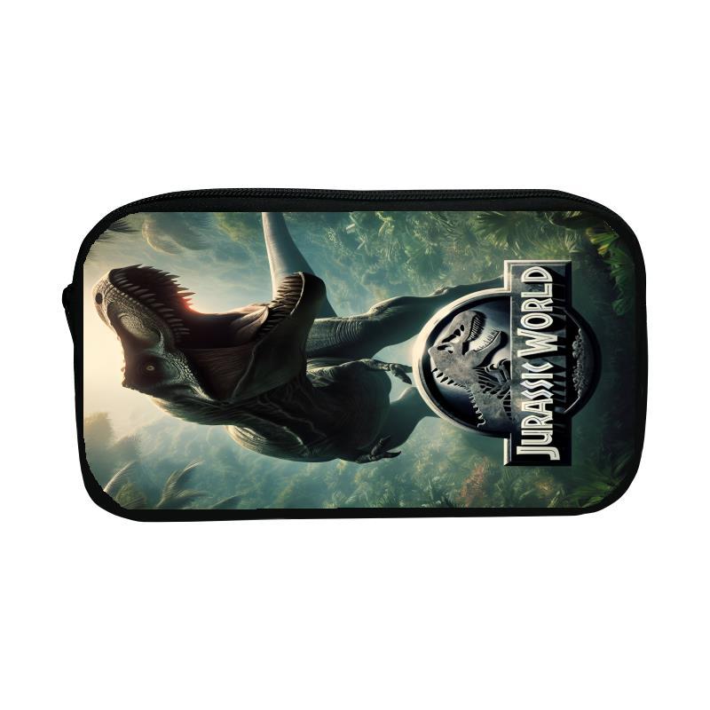 Estuche de Lápices de Gran Capacidad con Diseño de Dinosaurio Tiranosaurio Rex del Mundo Animal, Estuche de Lápices Personalizado DIY, Bolsa de Almacenamiento de Papelería